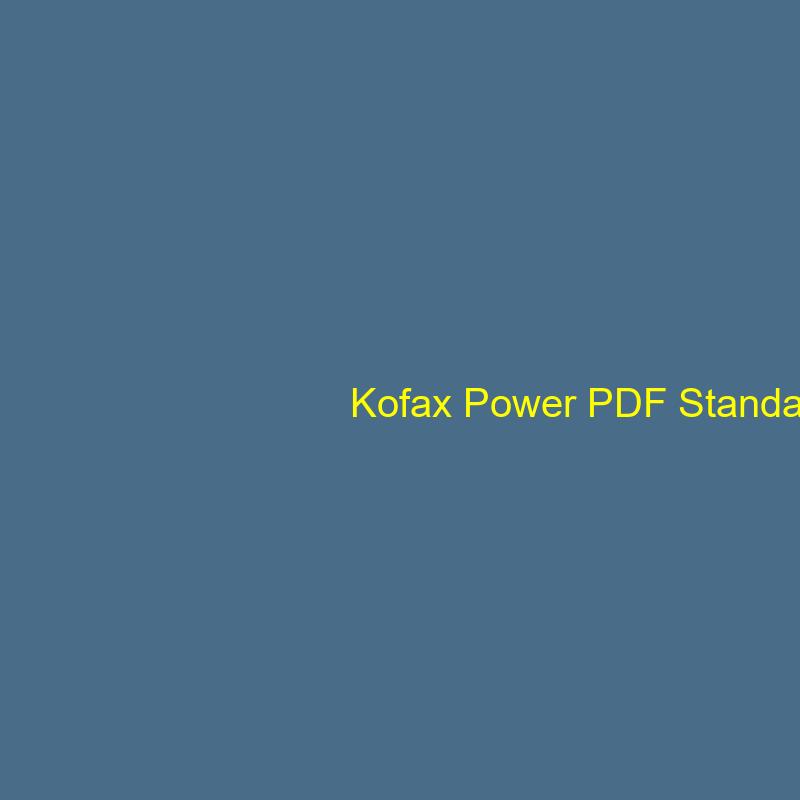 Kofax Power PDF Standard 5.0 - Lifetime License / 1-PC