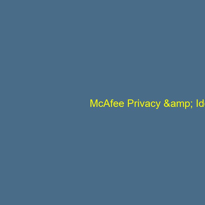 McAfee Privacy & Identity Guard - 1-Year / 1-Device - Europe/UK